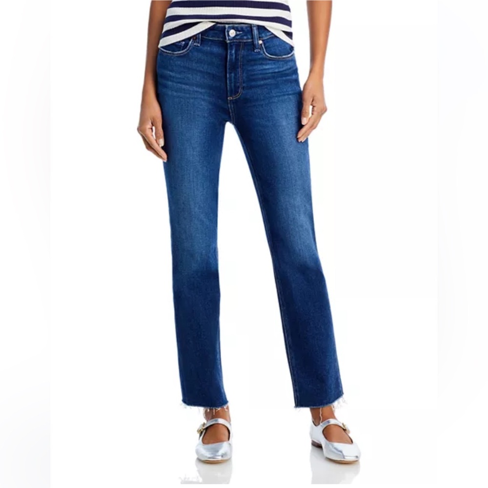 PAIGE Cindy high rise ankle Straight Leg Jeans